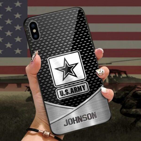 Us Army Gifts For Military, Custom Veteran luminous Phone case, Military Phone Cases, Army Phone Case