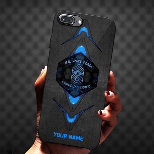 Us Space Force Style Phone Case, Custom Name And Rank, Veteran Phone Case, Military Phone Cases