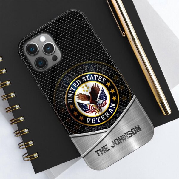 Us Veteran Phone Case Custom Your Name And Rank, Military Phone Case, Veteran Phone Case, Military Phone Cases