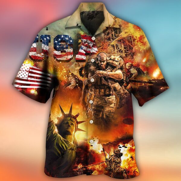 Veteran America Independence Day Veteran Usa, Hawaiian Shirt, 4th Of July Hawaiian Shirt, 4th Of July Shirt