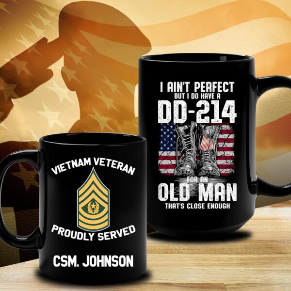 Vietnam Veteran Mug I Ain T Perfect But I Do Have A Dd-214, Veteran Coffee Mugs, Military Mug