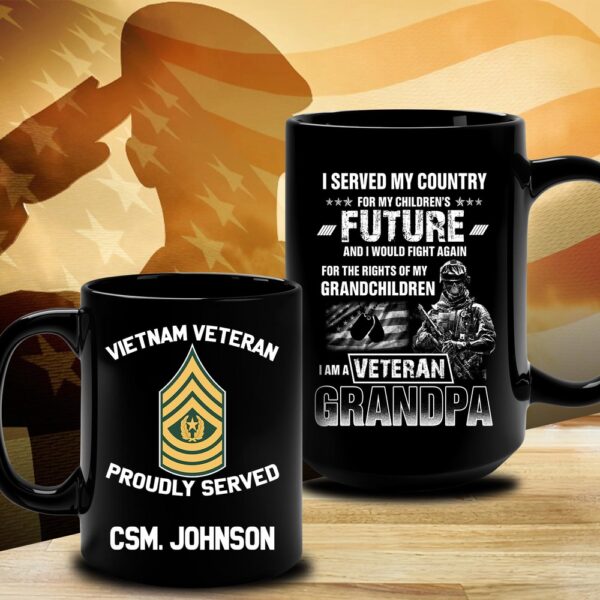 Vietnam Veteran Mug I Am A Veteran Grandpa Army, Veteran Coffee Mugs, Military Mug