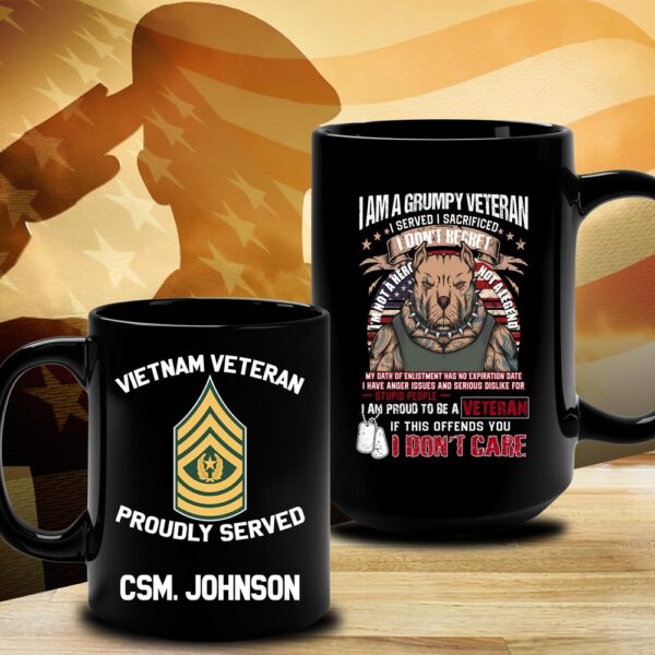 Vietnam Veteran Mug I Am Grumpy Veteran, Veteran Coffee Mugs, Military Mug