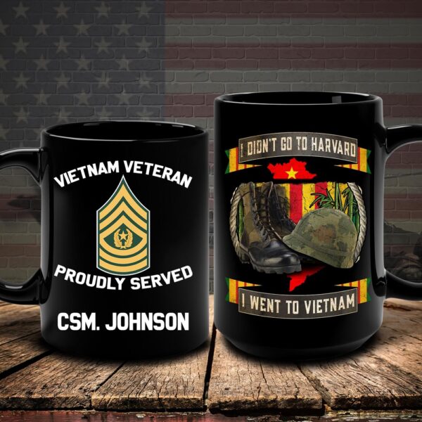 Vietnam Veteran Mug I Didn’t Go To Harvard, Veteran Coffee Mugs, Military Mug