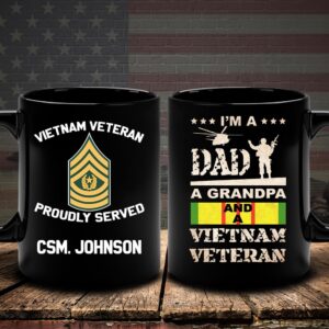 Vietnam Veteran Mug I m A Dad Grandpa And A Vietnam Veteran Veteran Coffee Mugs Military Mug 1 jtu0nx.jpg