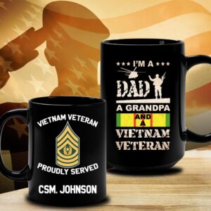 Vietnam Veteran Mug I m A Dad Grandpa And A Vietnam Veteran Veteran Coffee Mugs Military Mug 3 f5iiyl.jpg