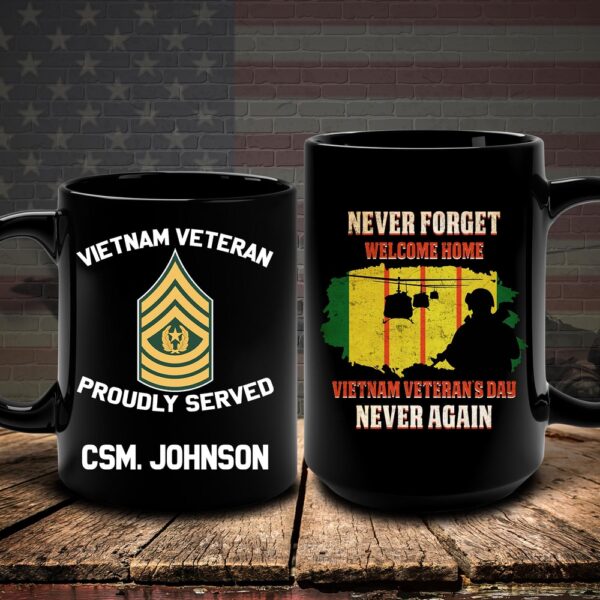 Vietnam Veteran Mug Never Forget Welcome Home, Veteran Coffee Mugs, Military Mug