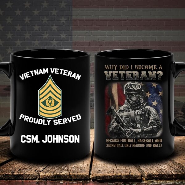 Vietnam Veteran Mug Why Did I Become A Veteran, Veteran Coffee Mugs, Military Mug