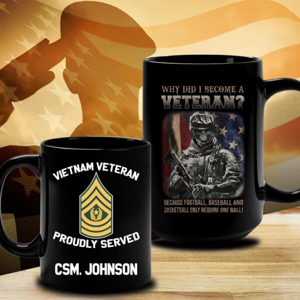 Vietnam Veteran Mug Why Did I Become A Veteran, Veteran Coffee Mugs, Military Mug