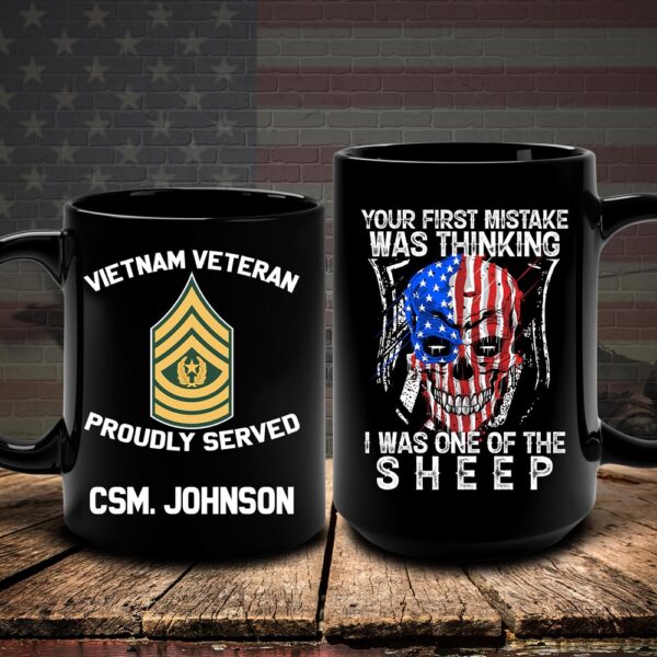 Vietnam Veteran Mug Your First Mistake Was Thinking, Veteran Coffee Mugs, Military Mug