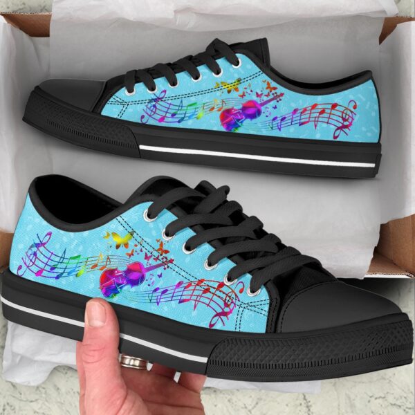 Violin Colorful Low Top Music Shoes, Low Top Designer Shoes, Low Top Sneakers