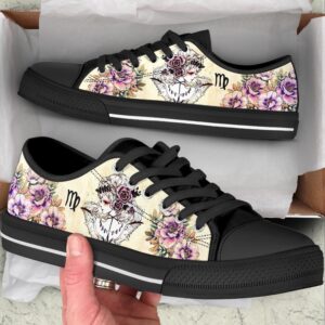 Virgo Zodiac Vintage Flower Low Top Shoes Casual Shoes Gift For Adults Low Top Designer Shoes Low Top Sneakers 2 kf0jp5.jpg
