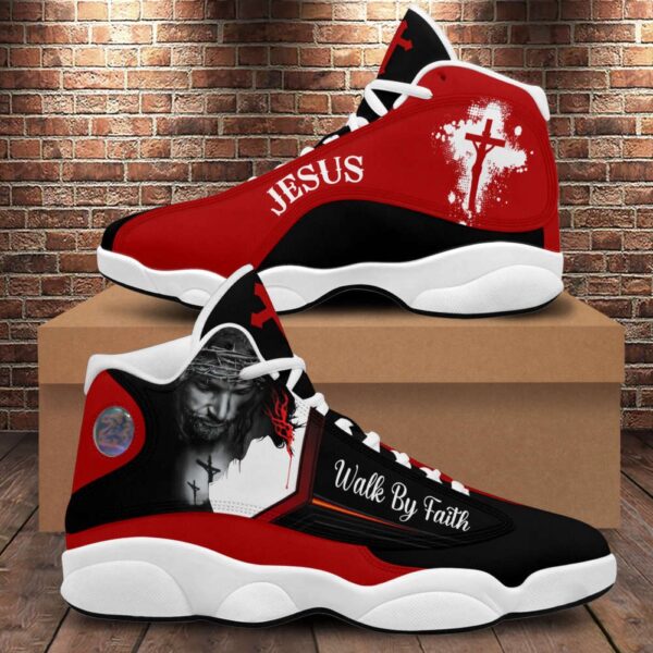 Walk By Faith Customized Jesus Basketball Shoes With Thick Soles, Christian Basketball Shoes, Basketball Shoes 2024