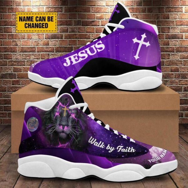 Walk By Faith Jesus Galaxy Basketball Shoes For Men Women, Christian Basketball Shoes, Basketball Shoes 2024