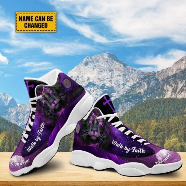 Walk By Faith Jesus Galaxy Basketball Shoes For Men Women, Christian Basketball Shoes, Basketball Shoes 2024