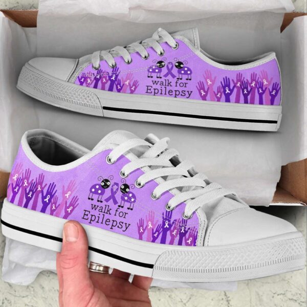 Walk For Epilepsy Shoes Low Top Shoes Canvas Shoes, Low Top Designer Shoes, Low Top Sneakers