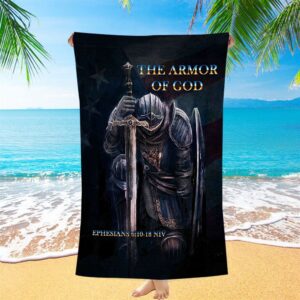 Warrior The Armor Of God Beach Towel,…