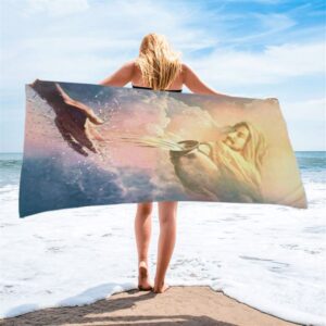 Water Of Life Jesus Beach Towel Christian Beach Towel Beach Towel 2 sriayx.jpg