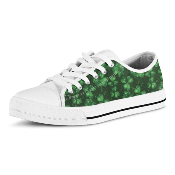 Watercolor Saint Patrick’s Day Print White Low Top Shoes, Low Top Designer Shoes, Low Top Sneakers