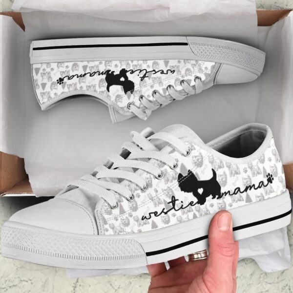 West Highland White Terrier Low Top Shoes, Dog Memorial Gift, Designer Low Top Shoes, Low Top Sneakers