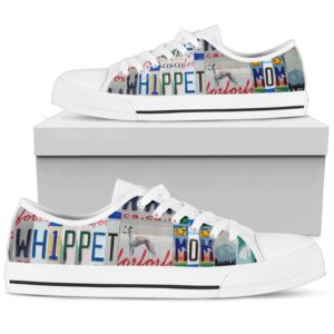 Whippet Print Low Top Canvas Shoes For…