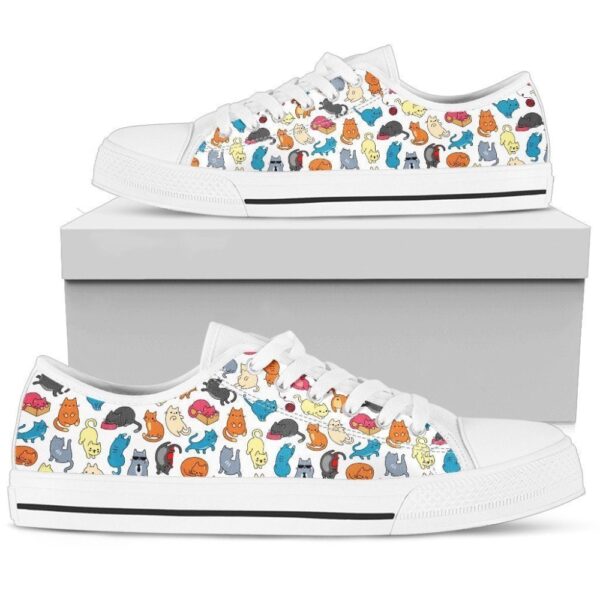 White Cat Women’s Low Top Shoes, Low Top Sneakers, Low Top Designer Shoes
