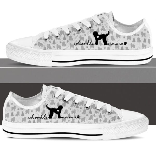 Whoodle Low Top Shoes, Dog Memorial Gift, Designer Low Top Shoes, Low Top Sneakers