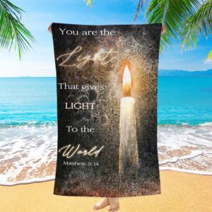 You Are The Light Candle Beach Towel,…