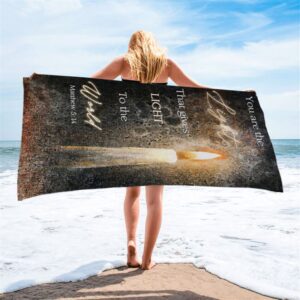 You Are The Light Candle Beach Towel Christian Beach Towel Beach Towel 2 yeglc5.jpg