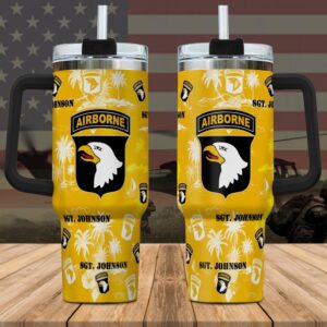 101st Airborne Division Custom Name Stanley Tumbler…