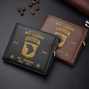 101st Airborne Division Men Wallet Custom Name…