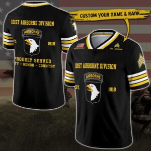 101st Airborne Division Vneck Football Jersey Custom Your Name And Rank Military Shirts US Veteran Gifts Military Jersey 2 zft6di.jpg