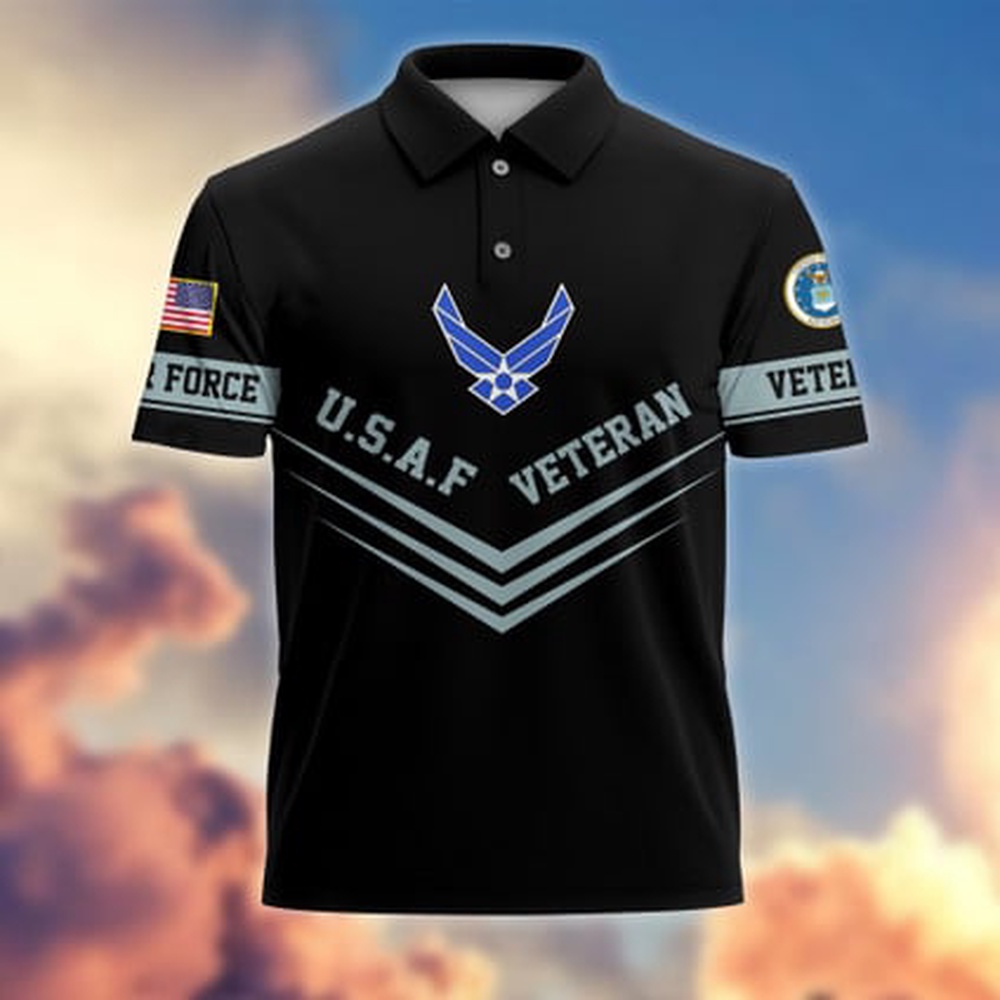 Air Force Veteran Polo Shirt, Multiservice US Air Force Veterans Polo Shirt