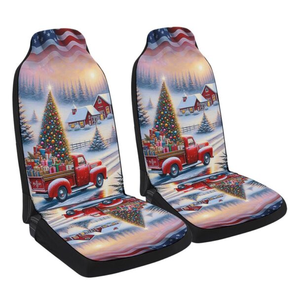 All Hearts Come Home For Christmas Red Truck Seat Cover Cars, Christmas Car Seat Cover, Car Seat Cover