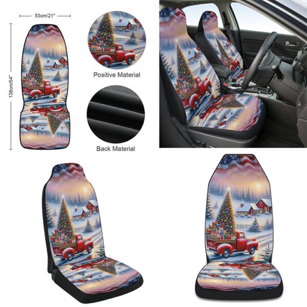 All Hearts Come Home For Christmas Red Truck Seat Cover Cars, Christmas Car Seat Cover, Car Seat Cover