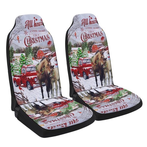 All Hearts Come Home For Christmas Seat Cover Cars, Christmas Car Seat Cover, Car Seat Cover