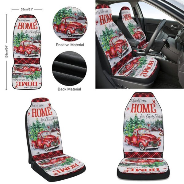 All Hearts Come Home For Christmas Seat Cover Cars, Christmas Car Seat Cover, Car Seat Cover