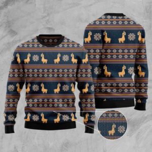 Amazing Llama Ugly Christmas Sweater, Christmas Sweater,…