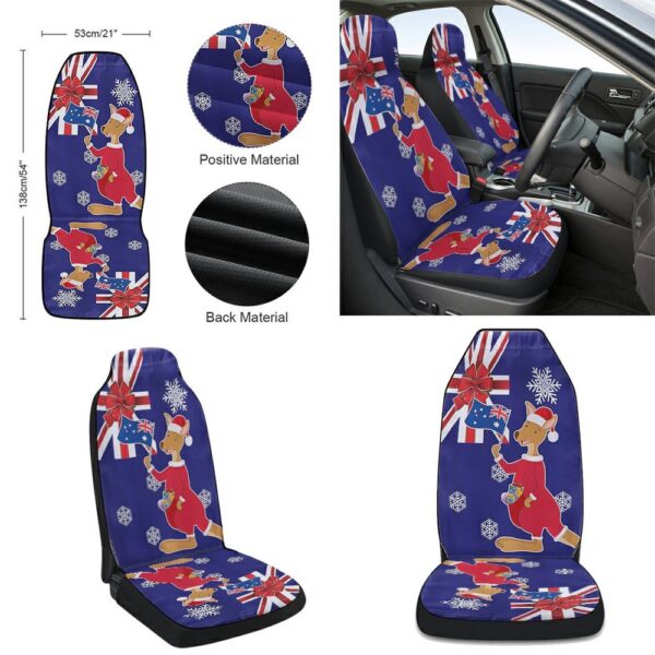 Austalia Christmas Kangaroo Claus Merry Christmas Seat Cover Cars, Christmas Car Seat Cover, Car Seat Cover