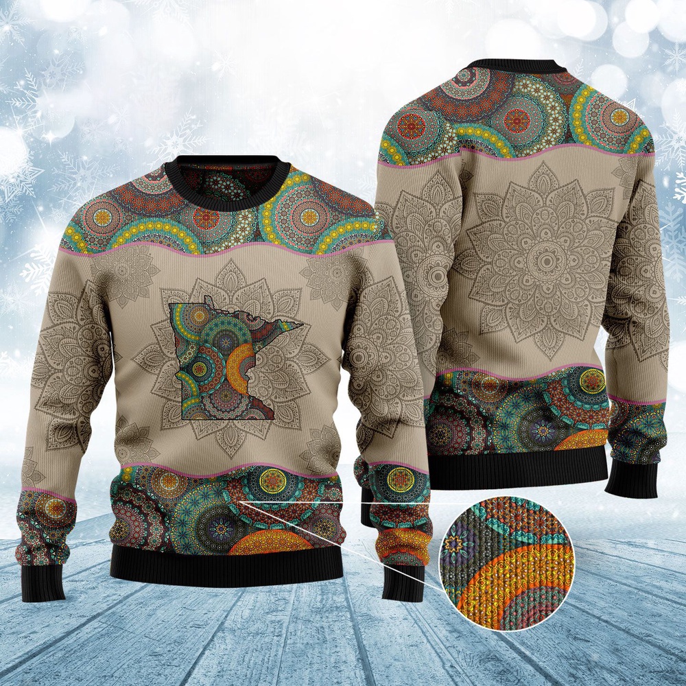 Awesome Minnesota Mandala Ugly Christmas Sweater, Christmas Sweater, Ugly Sweater, Funny Xmas Sweaters Awesome Minnesota Mandala Ugly Christmas Sweater, Christmas Sweater, Ugly Sweater, Funny Xmas Sweaters