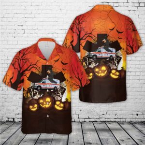 BELL AMBULANCE, MILWAUKEE, WISCONSIN Halloween Hawaiian Shirt,…