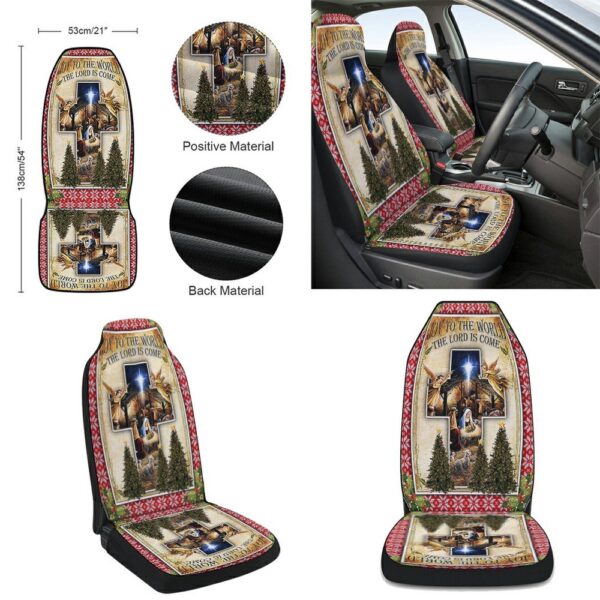 Baby Jesus Christmas Joy To The World The Lord Is Come Seat Cover Cars, Christmas Car Seat Cover, Car Seat Cover