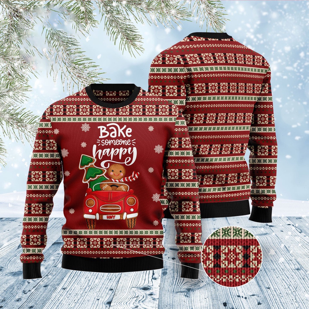 Bake Someone Happy Ugly Christmas Sweater, Christmas Sweater, Ugly Sweater, Funny Xmas Sweaters