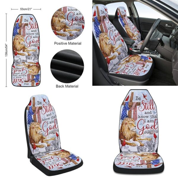 Be Still And Know That I Am God Lion of Judah Christmas Seat Cover Cars, Christmas Car Seat Cover, Car Seat Cover