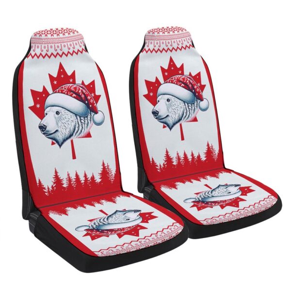 Bear Christmas Canadian Seat Cover Cars, Christmas Car Seat Cover, Car Seat Cover