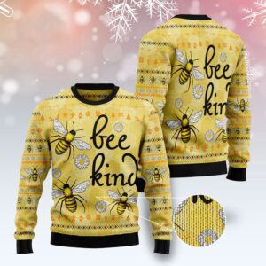 Bee Kind Ugly Christmas Sweater, Christmas Sweater,…