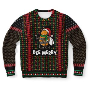 Bee Merry Ugly Christmas Sweater, Christmas Sweater,…