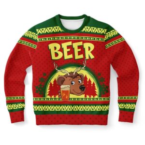 Beer Deer Ugly Christmas Sweater, Christmas Sweater,…