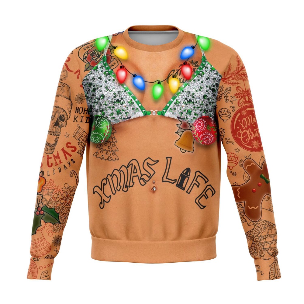 Bikini Xmas Life Tattoo Christmas Ugly Sweater, Christmas Sweater, Ugly Sweater, Funny Xmas Sweaters Bikini Xmas Life Tattoo Christmas Ugly Sweater, Christmas Sweater, Ugly Sweater, Funny Xmas Sweaters