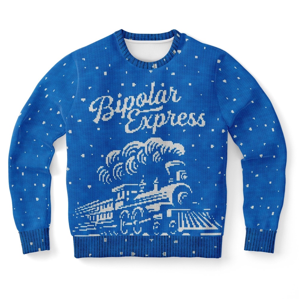 Bipolar Express Ugly Christmas Sweater, Christmas Sweater, Ugly Sweater, Funny Xmas Sweaters